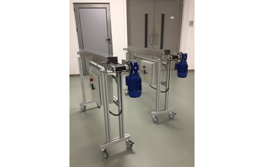 Мобилни транспортьори , закрита работна част и регулиране на ско